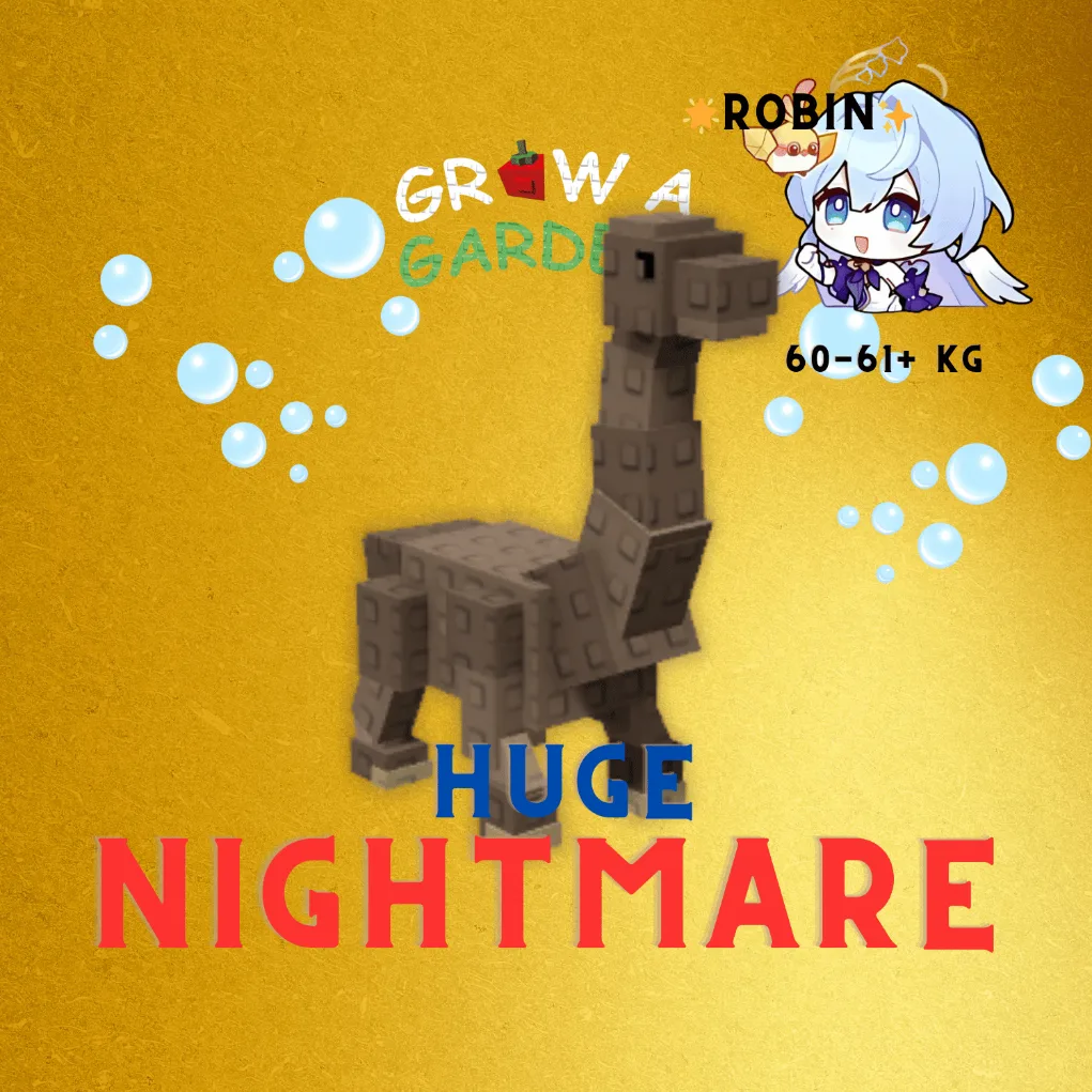 Nightmare Huge Brontosaurus - 60-61+KG - Grow a Garden — Account account