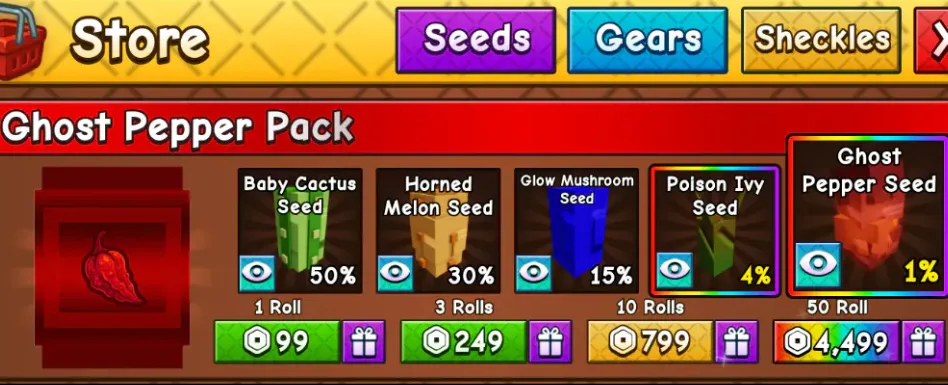 50 Roll Ghost Pepper Pack — Account account