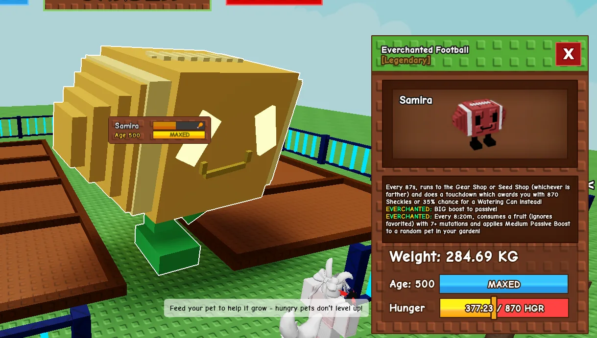 280+KG+ Everchanted Football Legendary // super handsome // Age 500 MAXED // shop touchdown // passive boost//not ostrich//i run out of tag others l