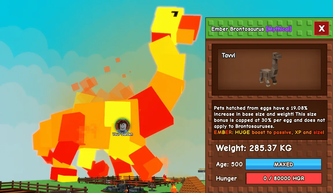 281.47kg+ Ember Brontosaurus