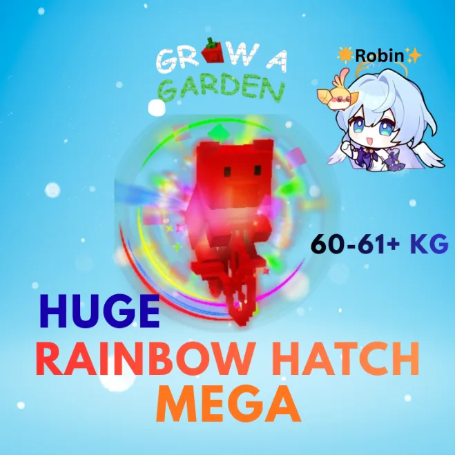 HUGE Mega Rainbow Hatch Bear On Bike - 60-61+KG - Grow a Garden — Account account