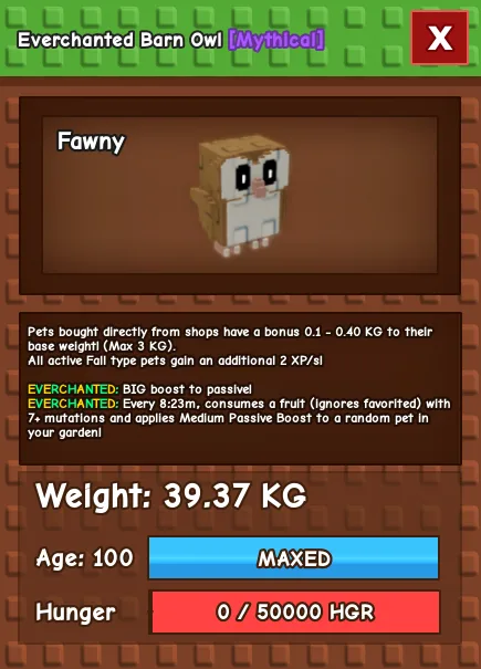 CHEAP 39kg Everchanted Barn Owl! Fast Delivery