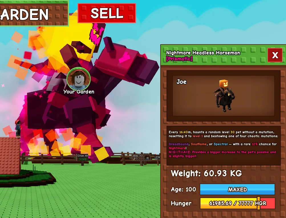 60.93kg Nightmare Headless Horseman — Account account