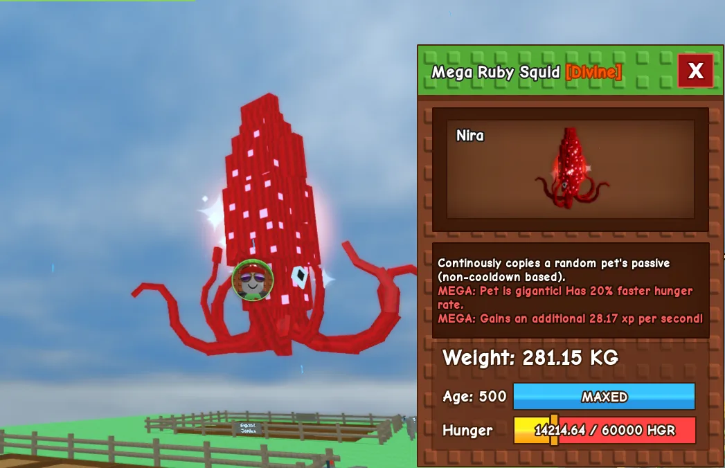281.15kg Mega Ruby Squid