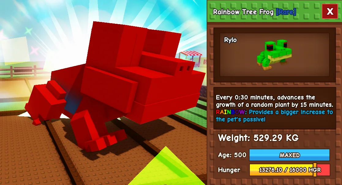 529.29kg Godly Rainbow Tree Frog