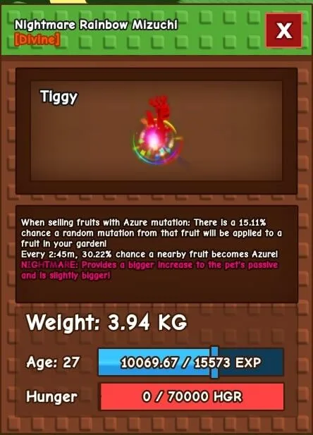 NIGHTMARE RAINBOW MIZUCHI 3.94KG CHEAP FAST — Account account