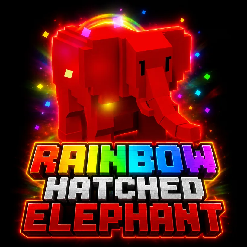 RAINBOW HATCHED ELEPHANT 61KG+ AGE 100 GROW A GARDEN HATCH ELEPHANT RAINBOW ELEPHANT — Account account