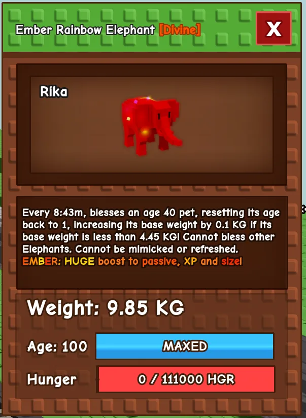 9.85kg Rainbow Hatched Elephant/ RBH ELE/ rbh ele — Account account