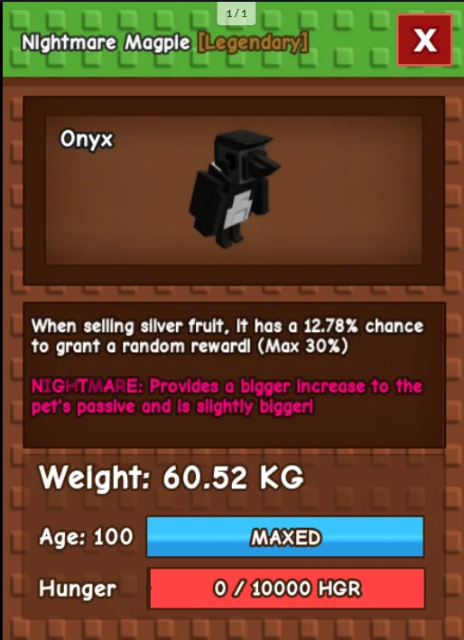 60KG MAGPIE — Account account