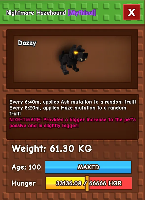 HUGE HAZEHOUND NM / VENOM / EVER ONLY 60KG 61KG