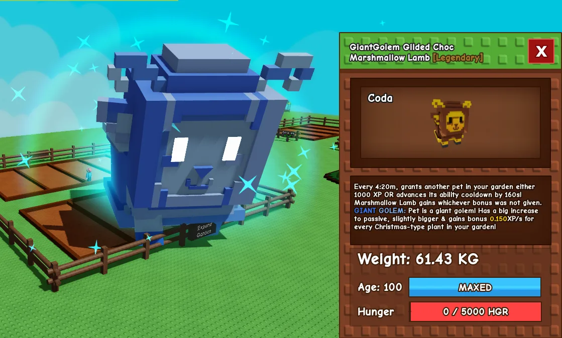 60kg+ GiantGolem Gilded Choc Marshmallow Lamb — Account account