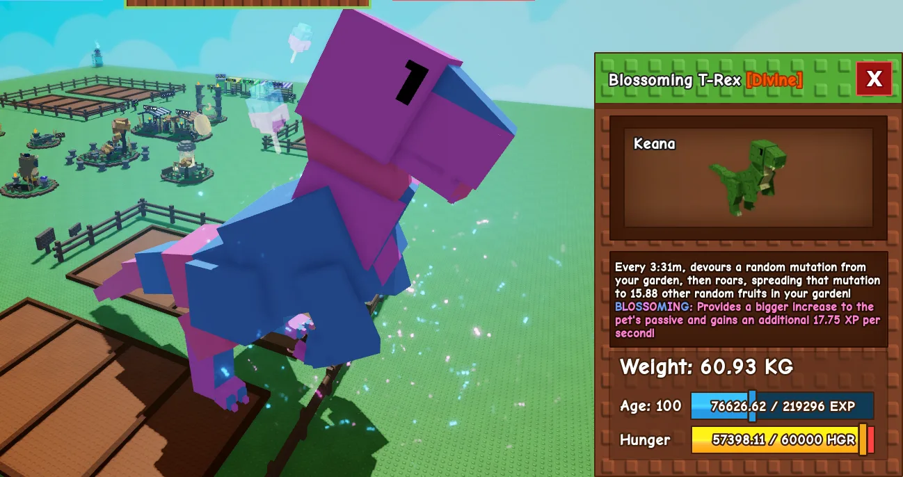 60.93kg Age 100 Blossoming T-Rex