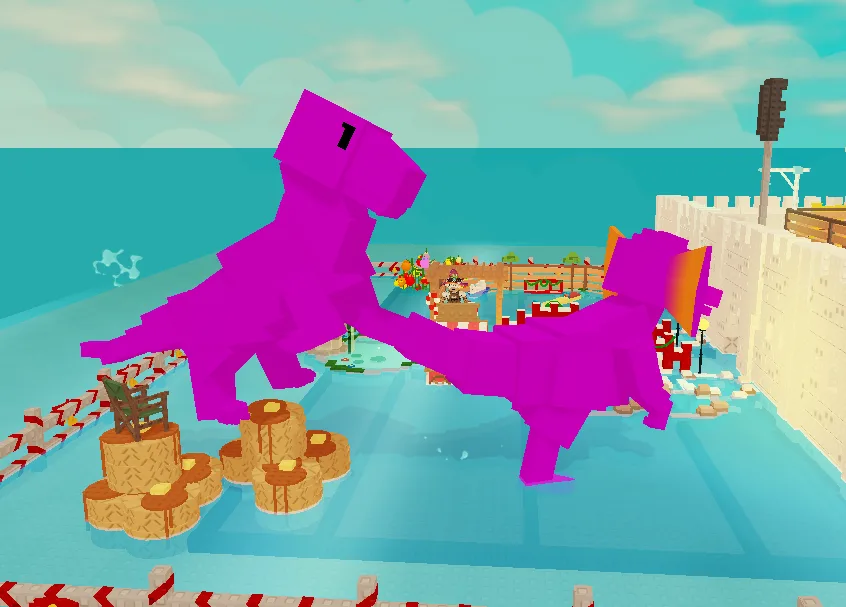 Rainbow T-Rex + Dilo Combo
