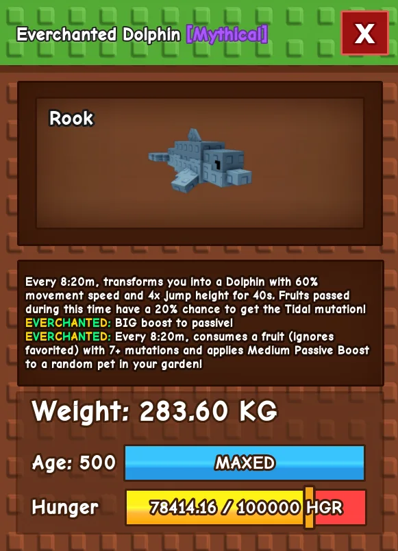 HUGE DOLPHIN NM / VENOM / EVER 280KG+ AGE 500