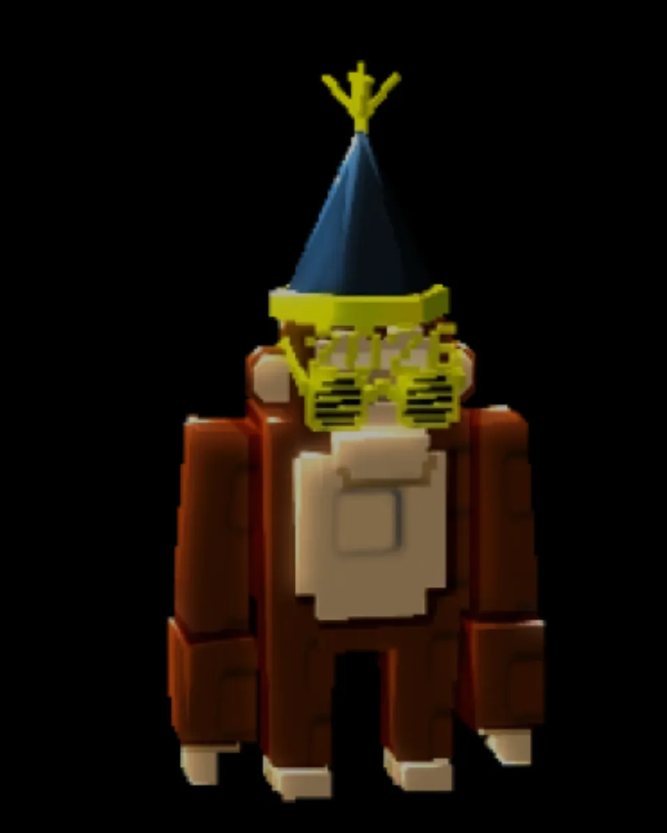 NEW YEARS CHIMP PET