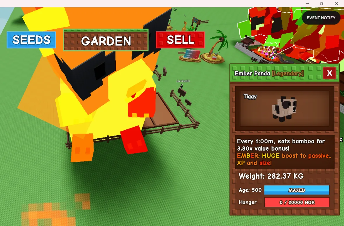 280KG+ Ember Panda Legendary // super handsome // Age 500 Maxed // 3.8X Bamboo Value // Titanic Visual//not diamond panther//i run out of tag others