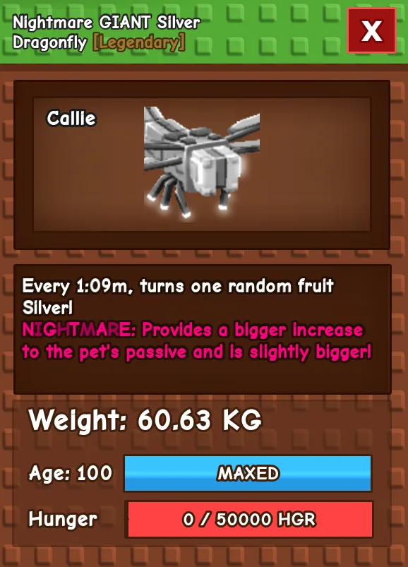 HUGE GIANT SILVER DRAGONFLY NM / VENOM / EVER 60KG-61KG — Account account