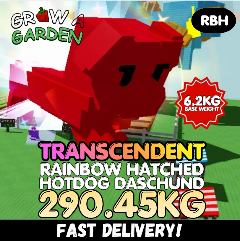 TRANSCENDENT Rainbow Hatched Hotdog Daschund 290.45KG RBH Hotdog INSTANT DELIVERY