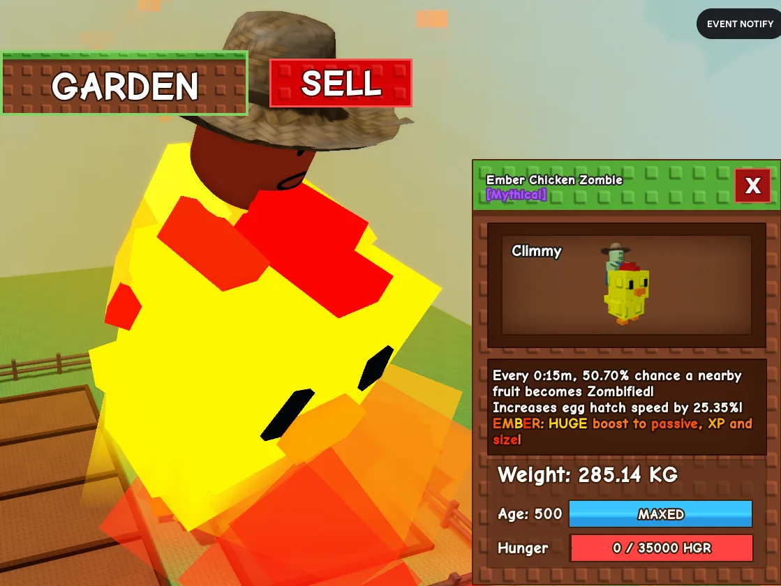 285.14kg Ember Chicken Zombie