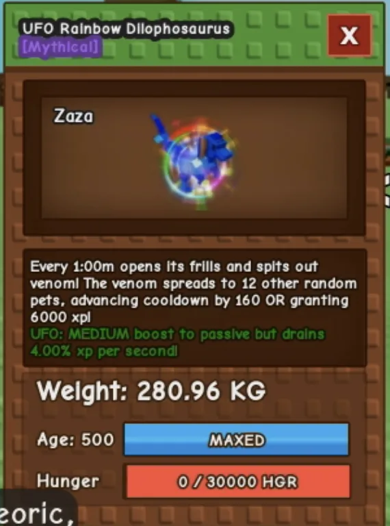 RARE! 280.96KG HUGE Rainbow Hatch Dilophosaurus RBH DILO