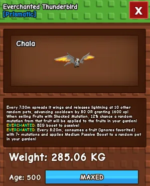 Everchanted ThunderBird (280kg+, Base 6kg)