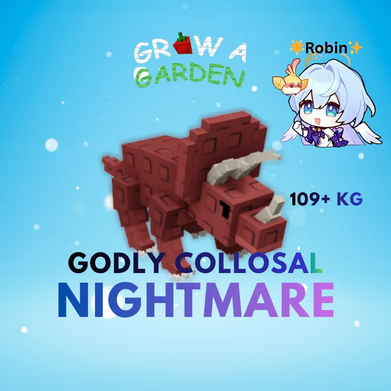GODLY Collosal Nightmare Triceratops -109+KG - Grow a Garden — Account account