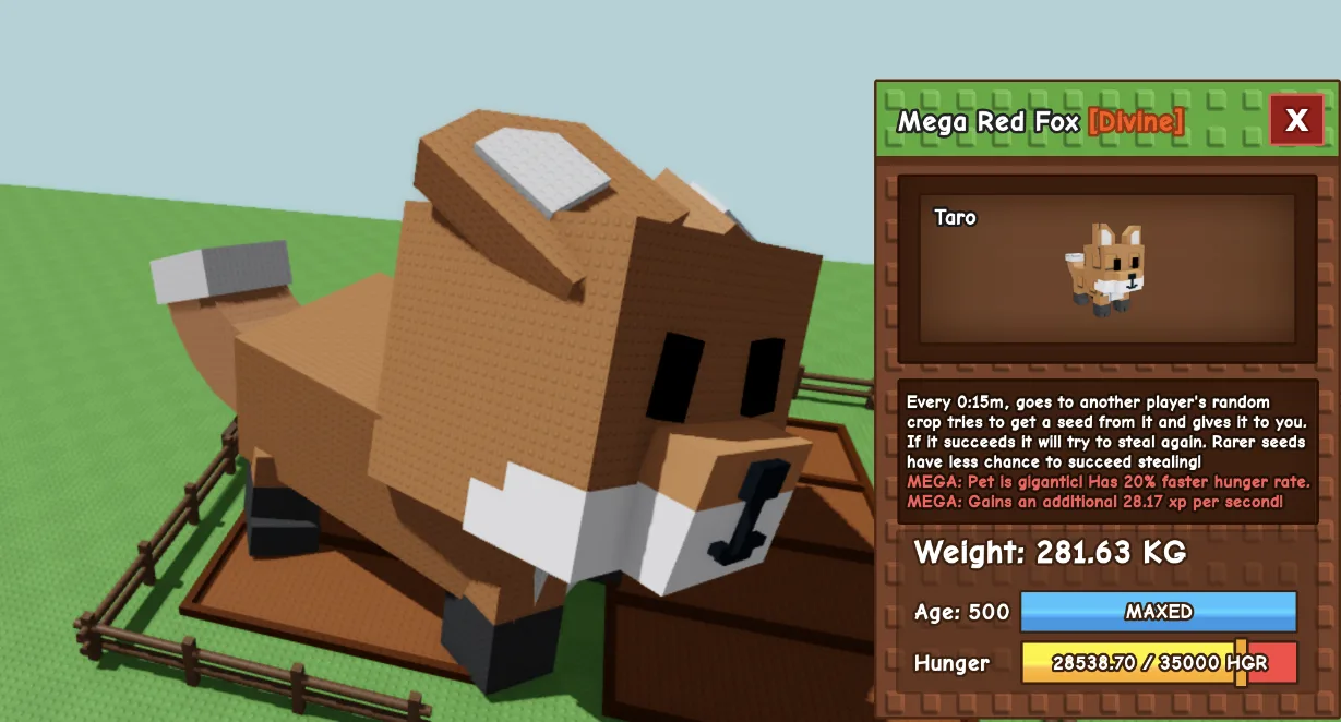281.63kg Mega Red Fox