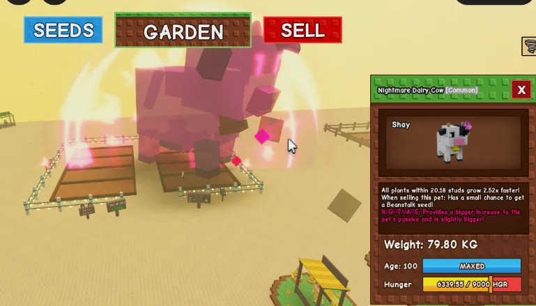 TITANIC HUGE GIANT NIGHTMARE DAIRY COW (NIGHTMARE MUTATION) 79.80KG 100AGE // CLEAN // CHEAP // RARE // RUSH — Account account