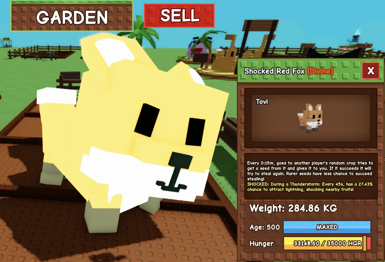 284.86kg Shocked Red Fox