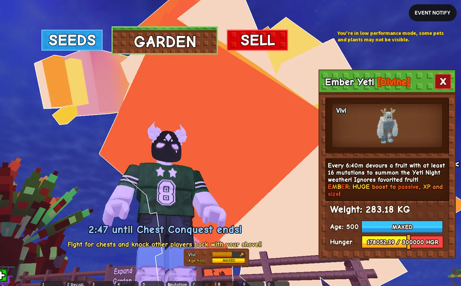280KG+ Ember Yeti Divine // super handsome // Age 500 Maxed // Yeti Night Weather + Huge Passive Boost