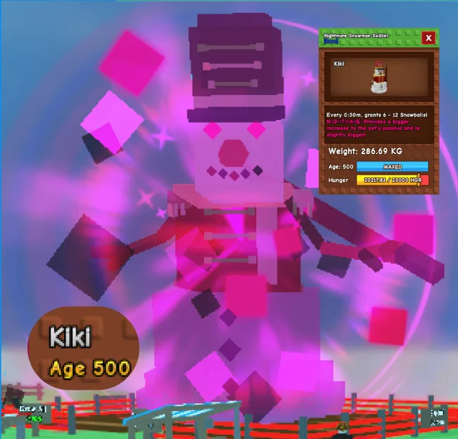 Huge Nightmare Snowman Soldier 280Kg+ 30s Skill
