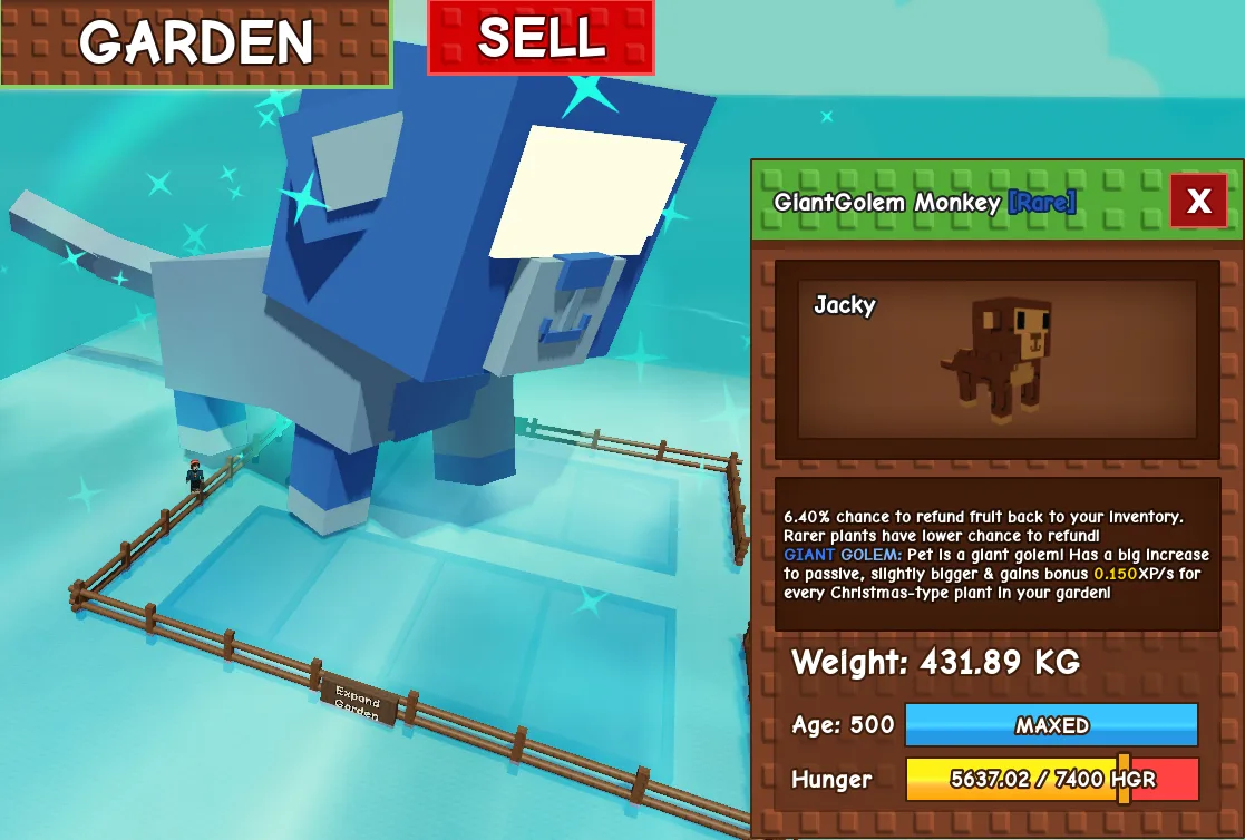 431.89kg Godly GiantGolem Monkey
