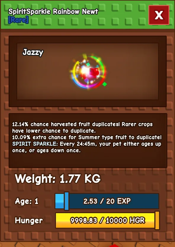 ULTRA RARE Spirit Sparkle RBH NEWT (Rainbow Hatched) 1 of 1 On Eldorado — Account account
