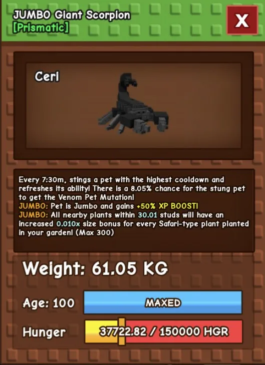 Scorpion Jumbo GIant 61kg