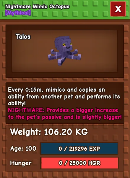 106KG MIMIC AGE 100