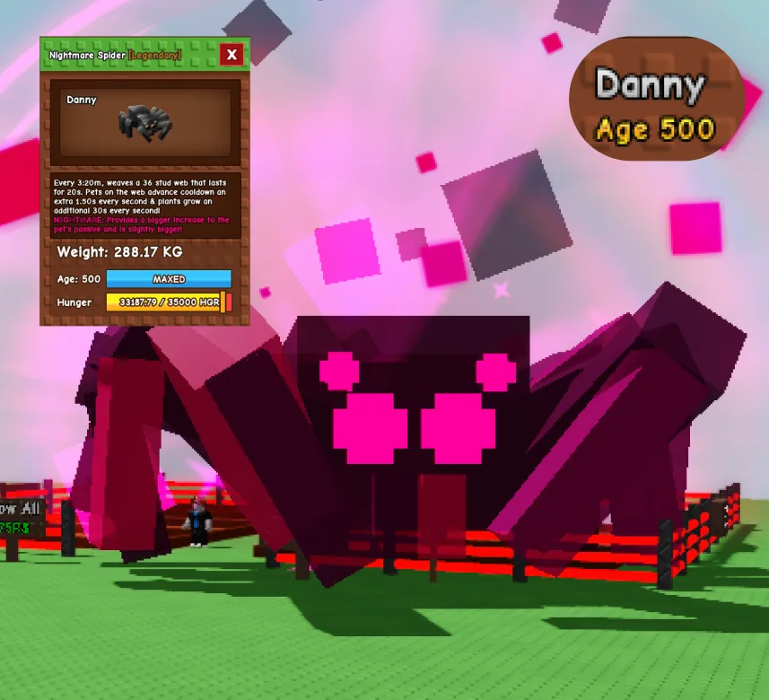 Huge Nightmare Spider 280Kg+ 3:20m Skill — Account account