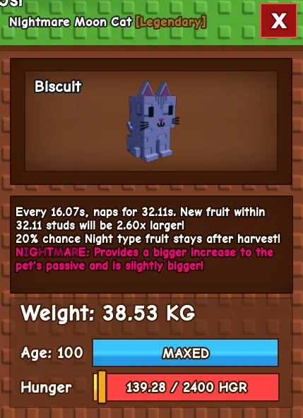CHEAP 38kg Nightmare Moon Cat! Fast Delivery — Account account
