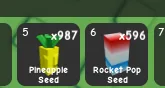 987x Pineapple seed + 596x Rocket pop seed Instant Delivery Safe Trade Grow a Garden 2 H4