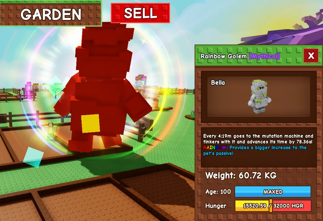 60kg+ Rainbow Golem — Account account