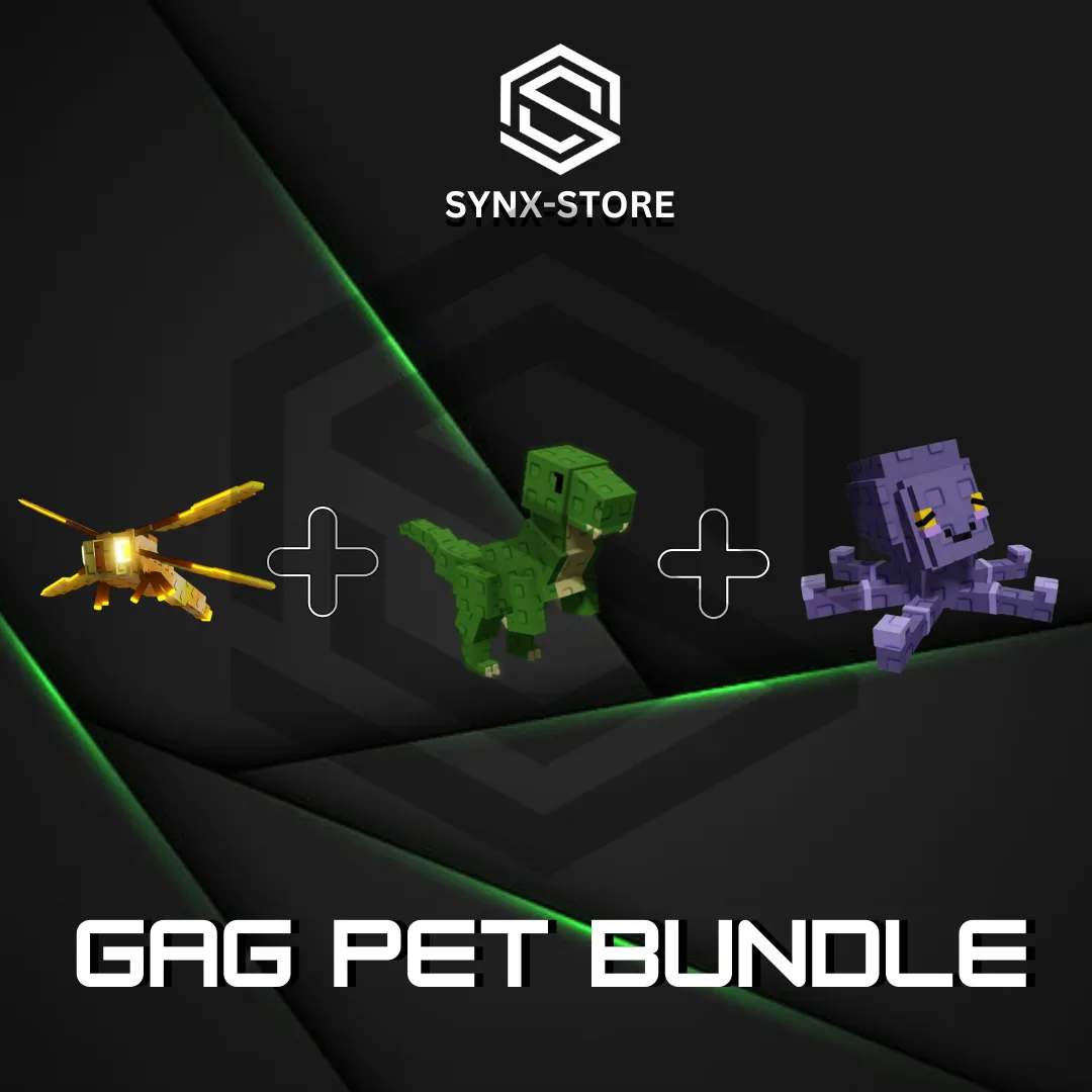 Pet Bundle 10 3 Pets Dragonfly + T-Rex + Mimic Octopus
