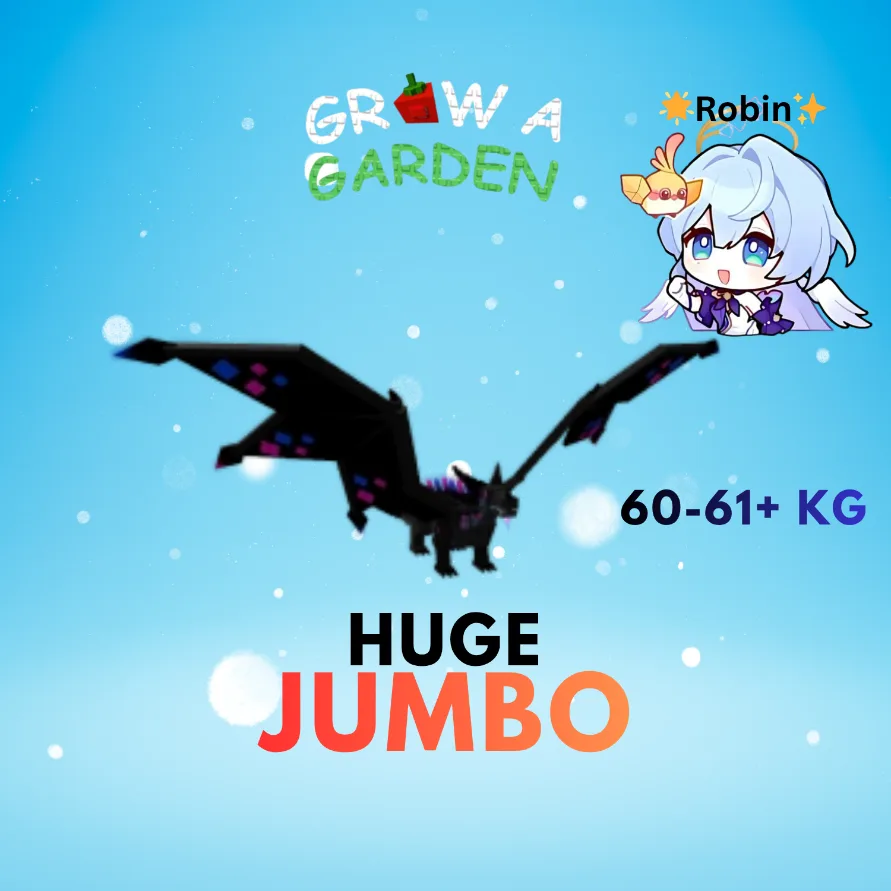 HUGE JUMBO Black Spotty Dragon - 60-61+KG - Grow a Garden — Account account