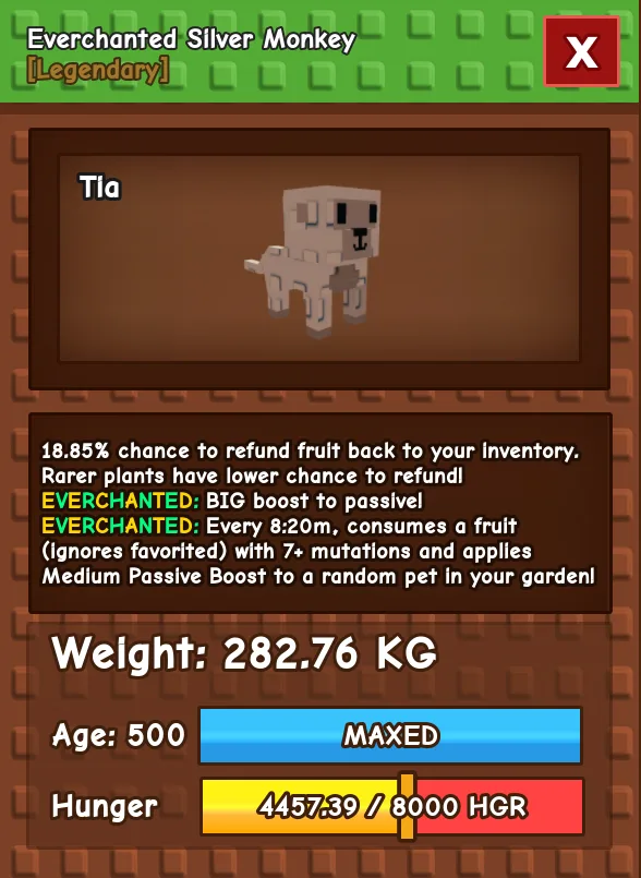 HUGE SILVER MONKEY NM / VENOM / EVER 280KG+ AGE 500