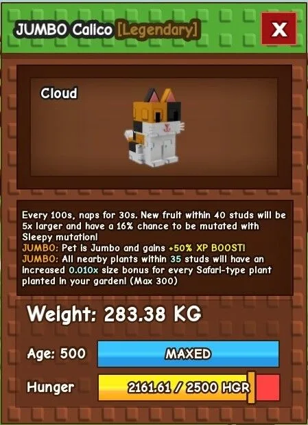 CALICO CAT (60-62KG SUPER RARE PET 280KG+) FAST DELIVERY CHEAPEST