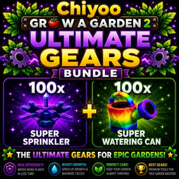 Ultimate Gears Bundle 100x Super Sprinkler + 100x Super Watering Can Instant Delivery
