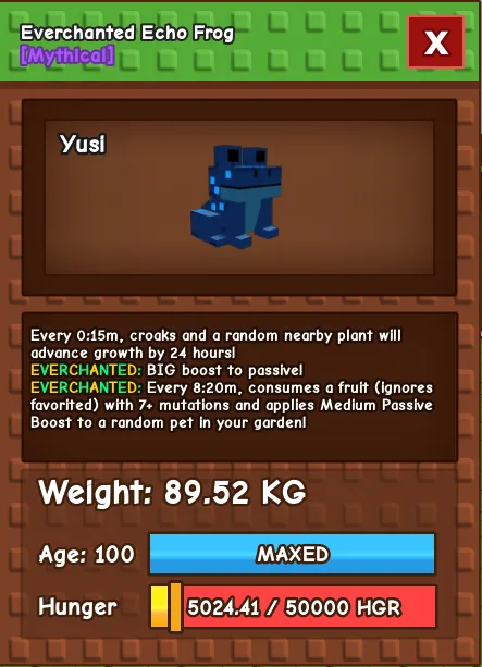 EVERCHANTED TITAN/GODLY ECHO FROG 80-89KG 15 SEC