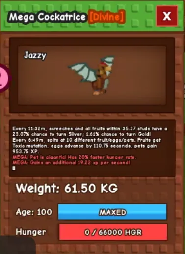 60kg+ Mega Cockatrice super handsome and cute