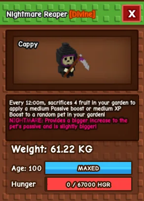 HUGE REAPER NM / VENOM / EVER 60KG - 61KG
