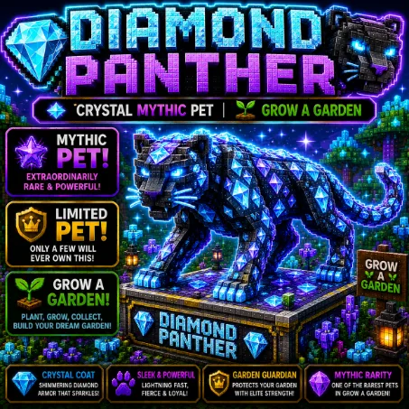 Diamond Panther Crystal Mythic Pet Grow a Garden