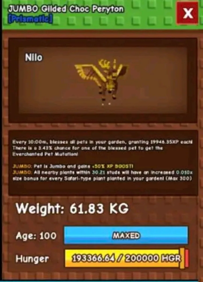 60-61KG GLIDED CHOC PERYTON