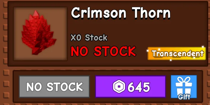 Grow a Garden - CRIMSON THORN